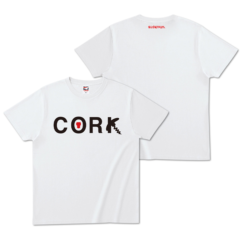 CORK” Tシャツ/ホワイト | 長澤知之 | Augusta Family Club